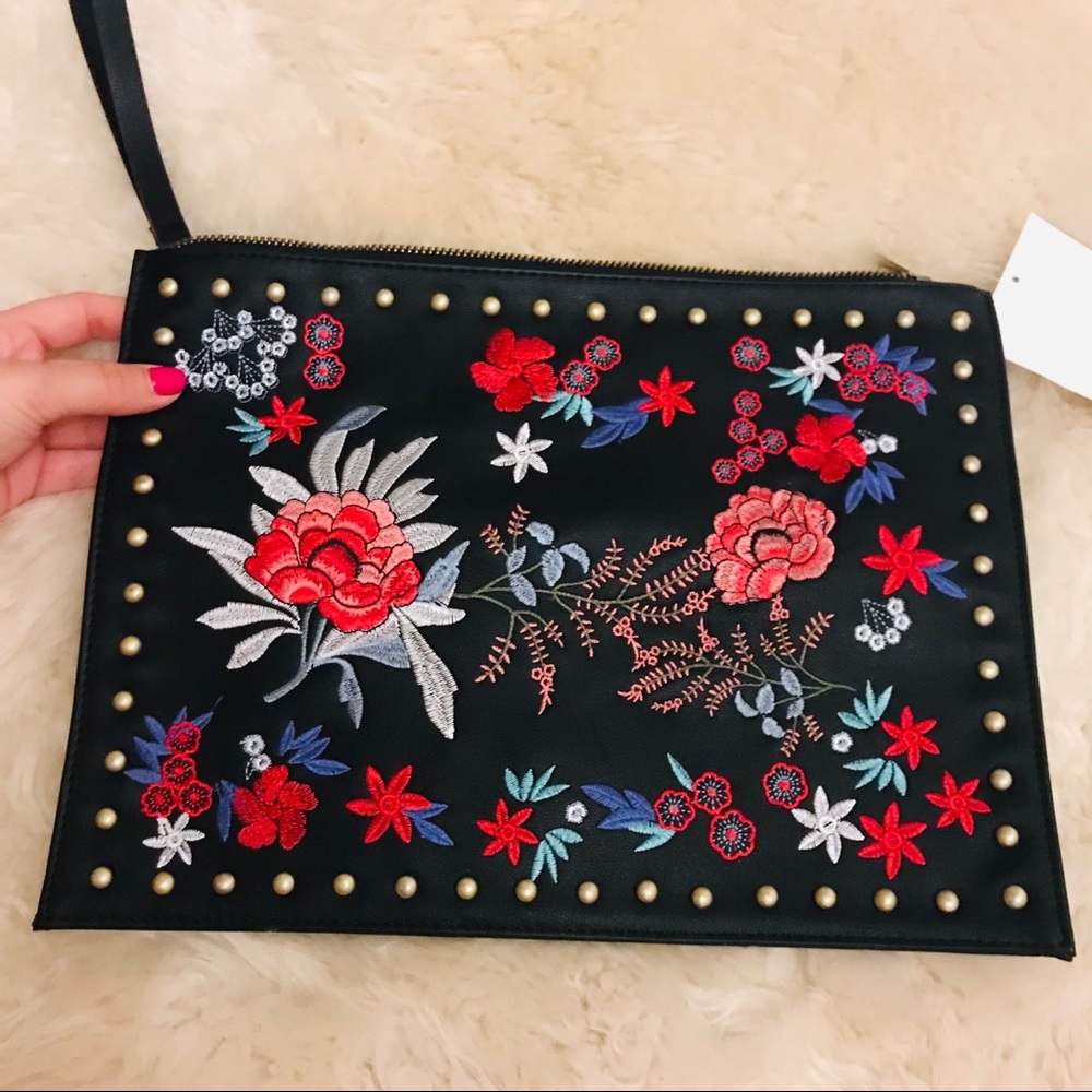 Embroidered Clutch